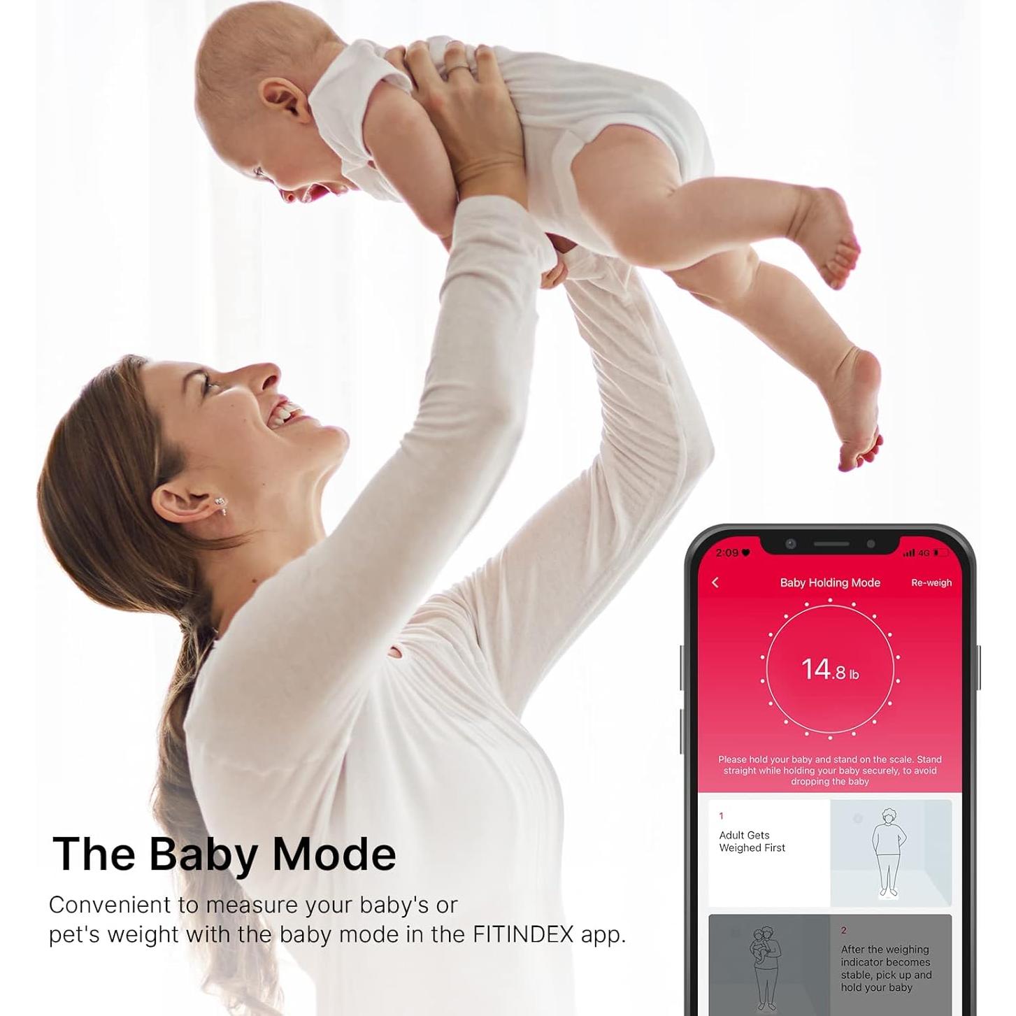 Báscula Inteligente FITINDEX FT-26BB-B con Bluetooth y App