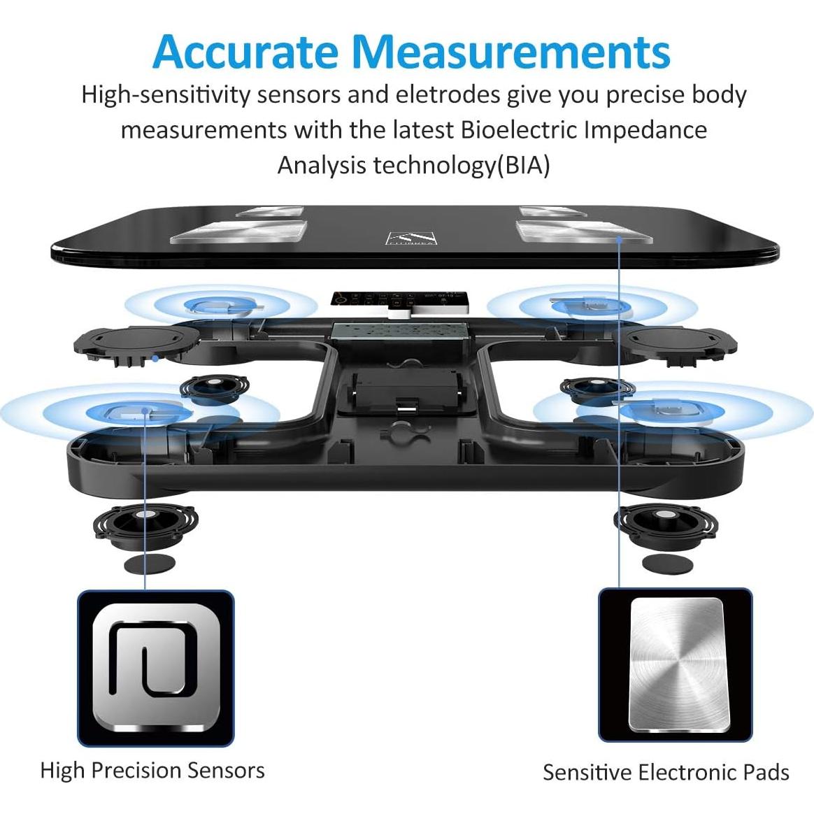 Báscula Inteligente FITINDEX FT-26BB-B con Bluetooth y App