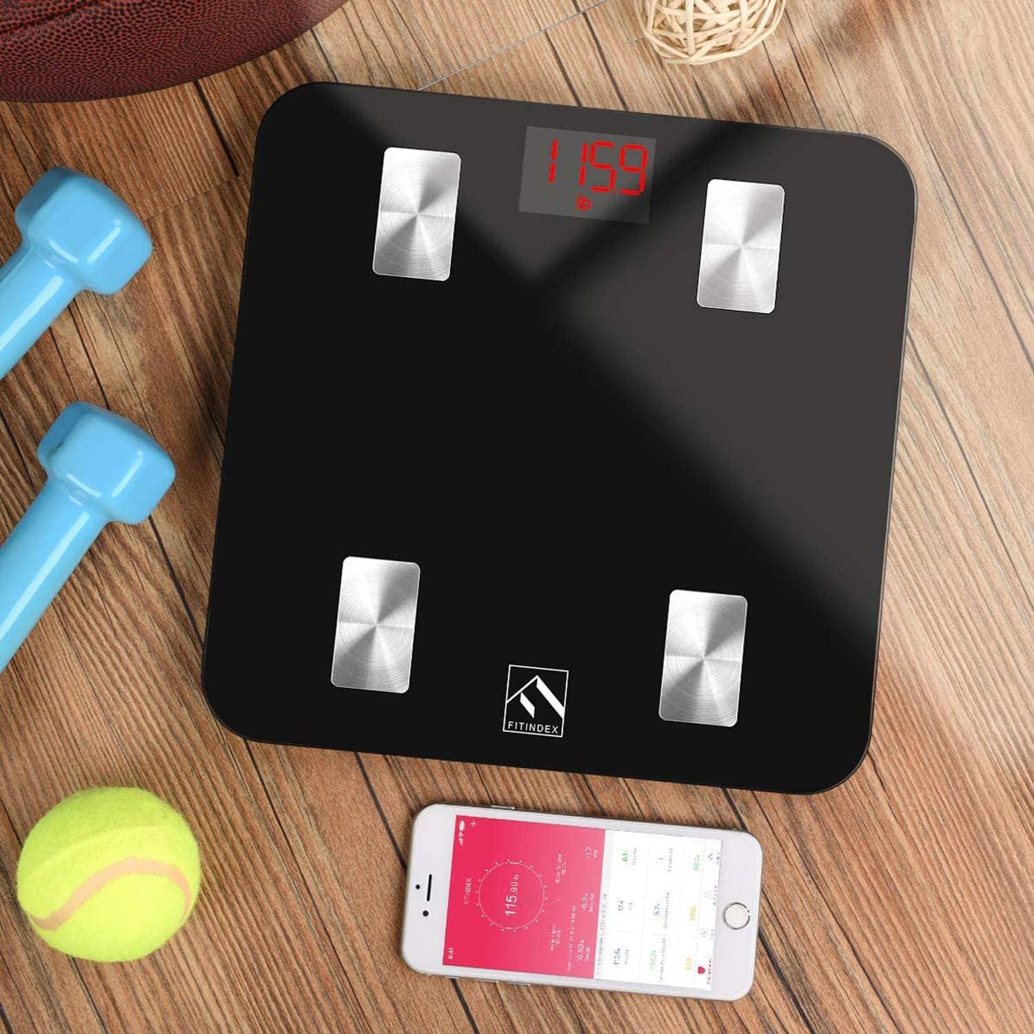 Báscula Inteligente FITINDEX FT-26BB-B con Bluetooth y App