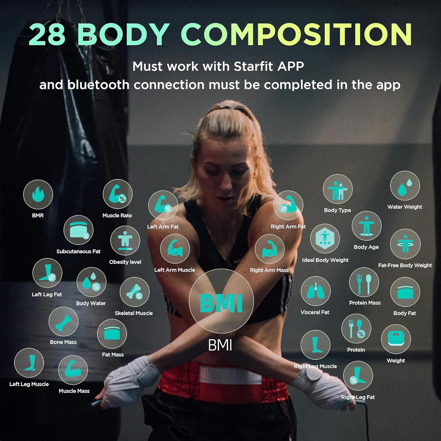 Báscula Inteligente Runstar FG2202LB 28 Métricas Digital