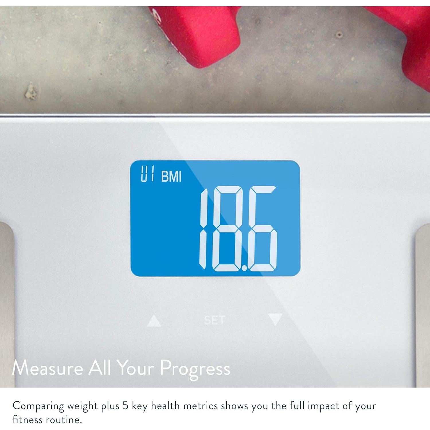 Báscula de Grasa Corporal Greater Goods 0391, Pantalla Retroiluminada