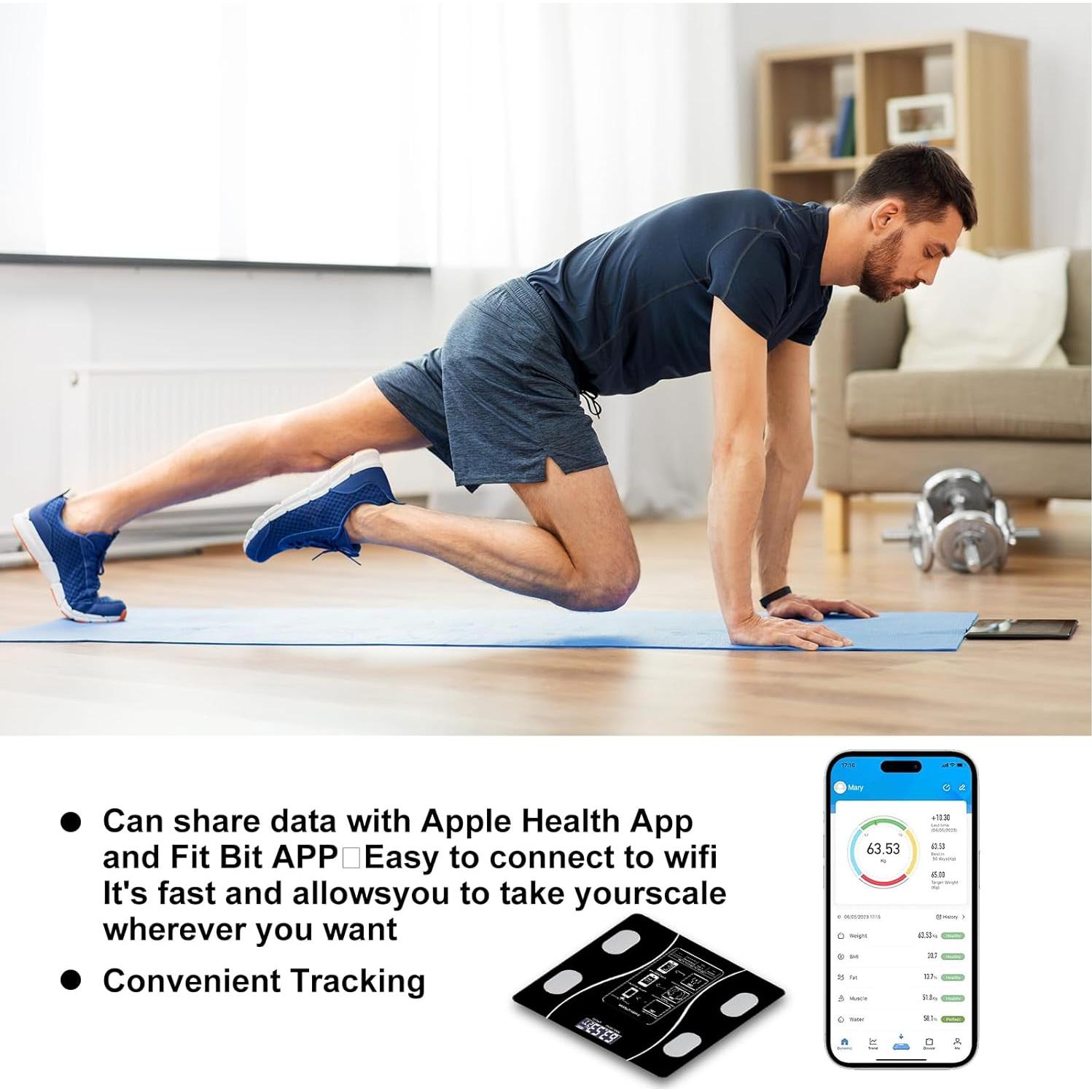 Escala Digital Inteligente ChuangMaiShi DN-3MBF-QTQU 180 kg Bluetooth