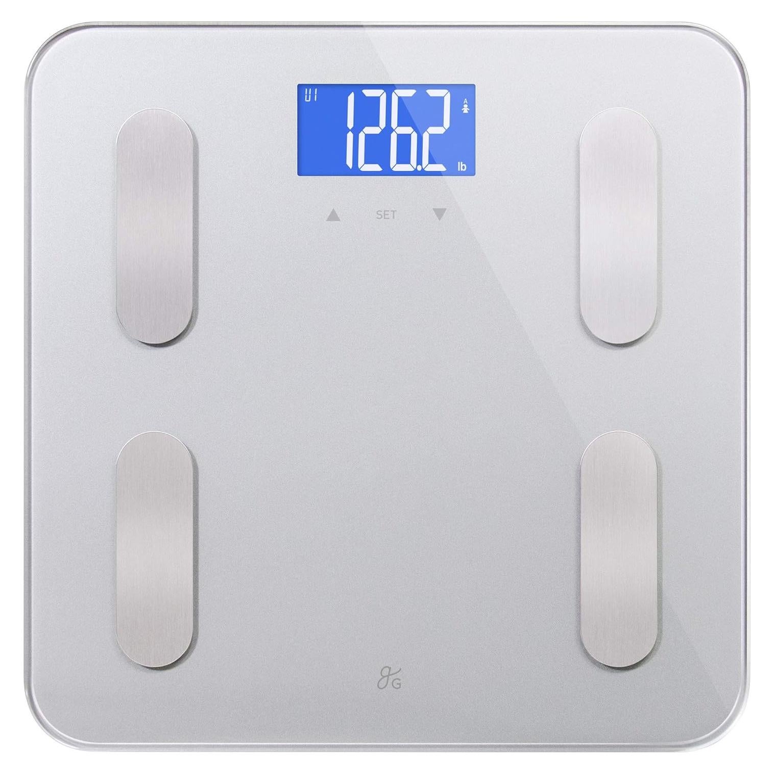 Báscula Digital Inteligente Greater Goods BD1090, 181 kg, Gris