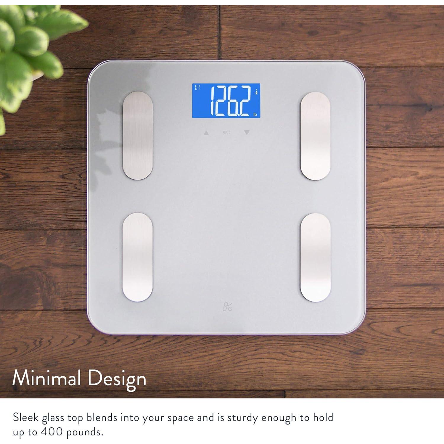 Báscula Digital Inteligente Greater Goods BD1090, 181 kg, Gris