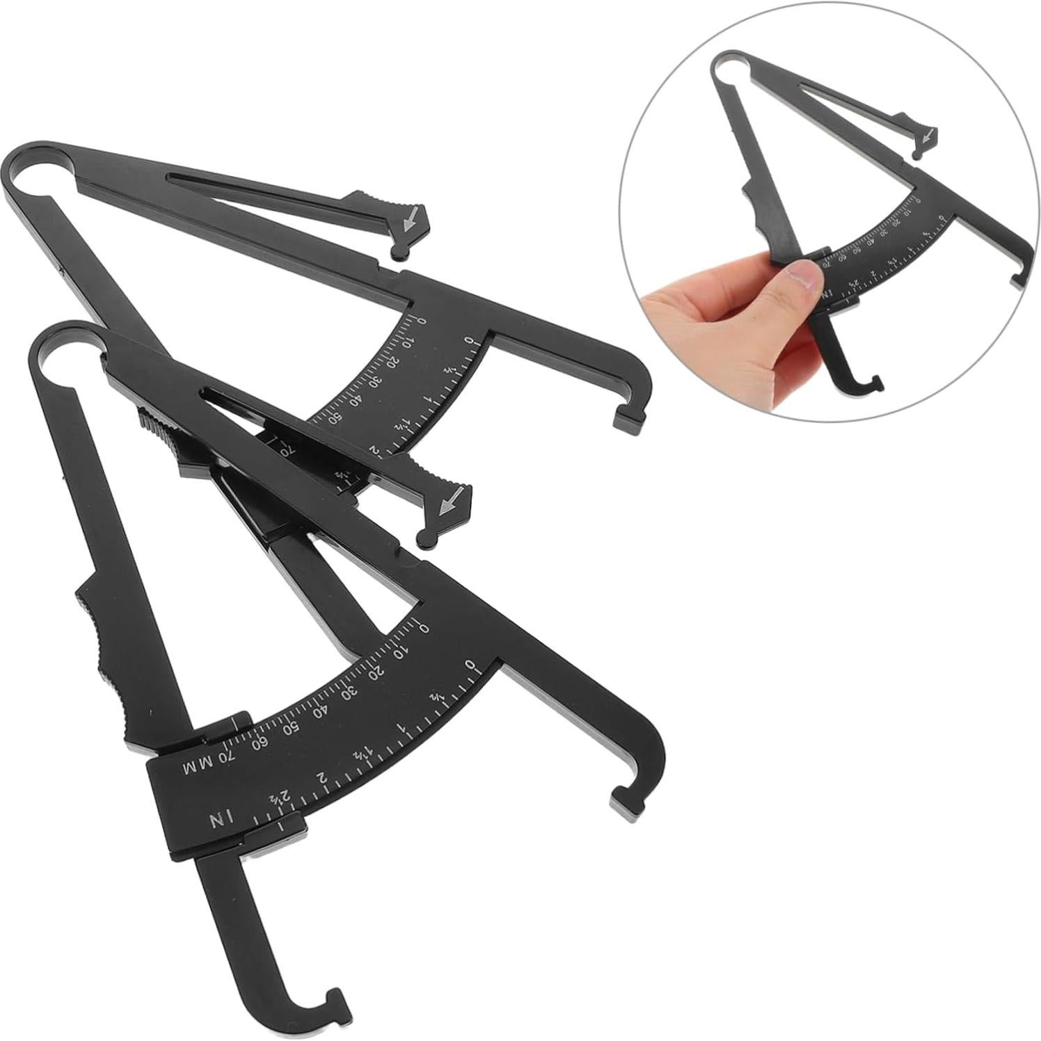 Calibrador de Grasa Portátil Ipetboom Doble Escala ABS 16.8cm