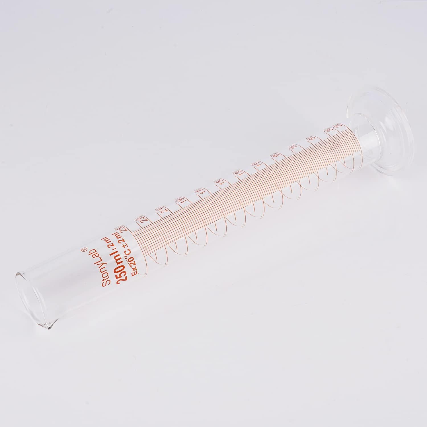 Cilindro Graduado StonyLab 250 ml Vidrio Borosilicato Pared Gruesa