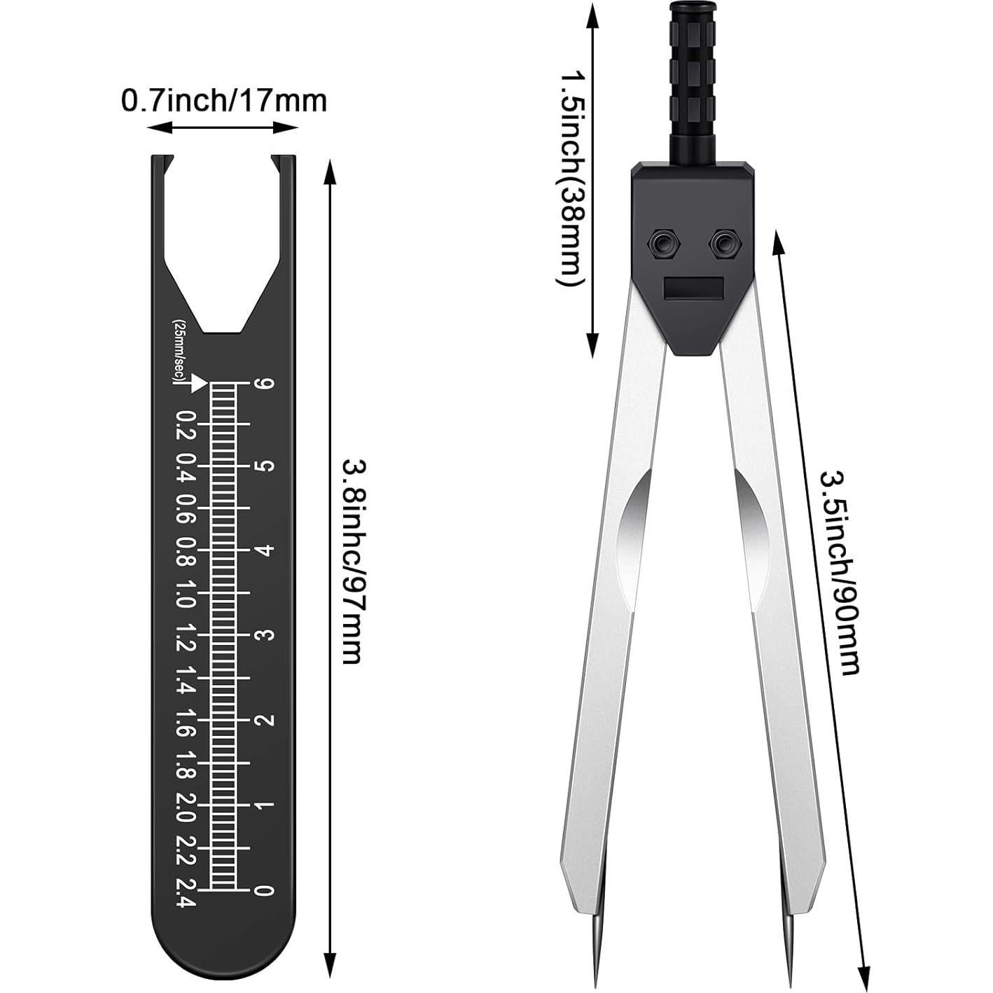 Calibrador EKG Frienda 4 Piezas Herramienta de Medición