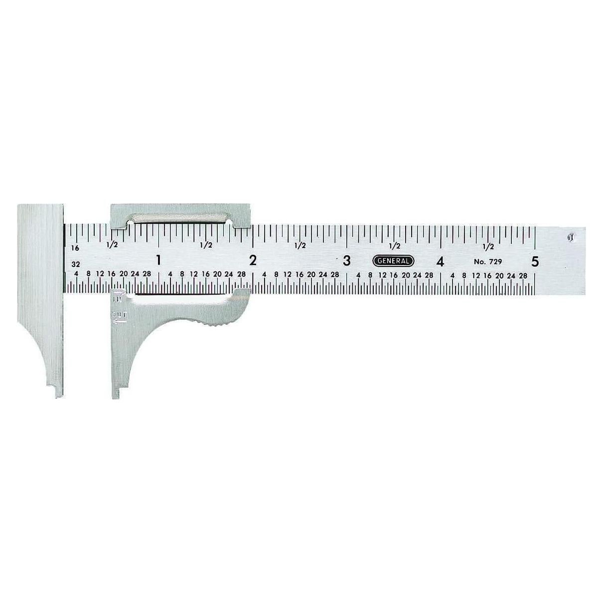 Calibrador deslizante General Tools 729, 0-10.16 cm, acero inoxidable
