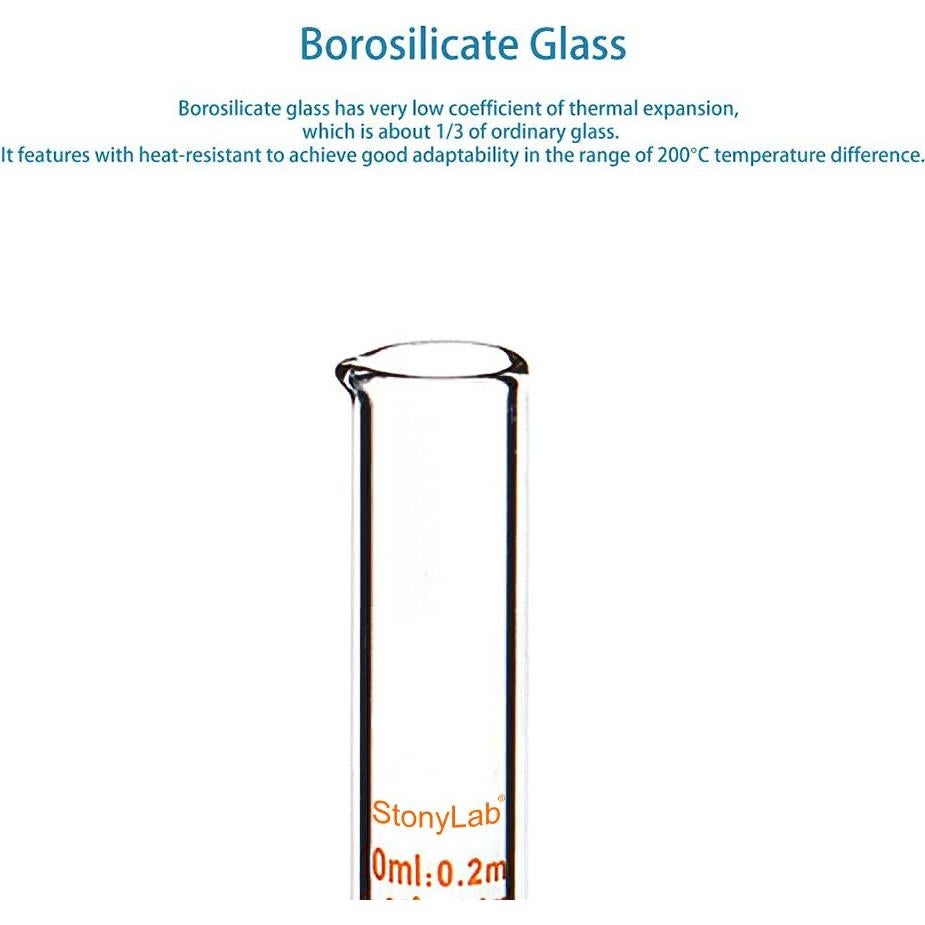 Cilindro Graduado de Vidrio Borosilicato StonyLab 10ml - 4 Pack
