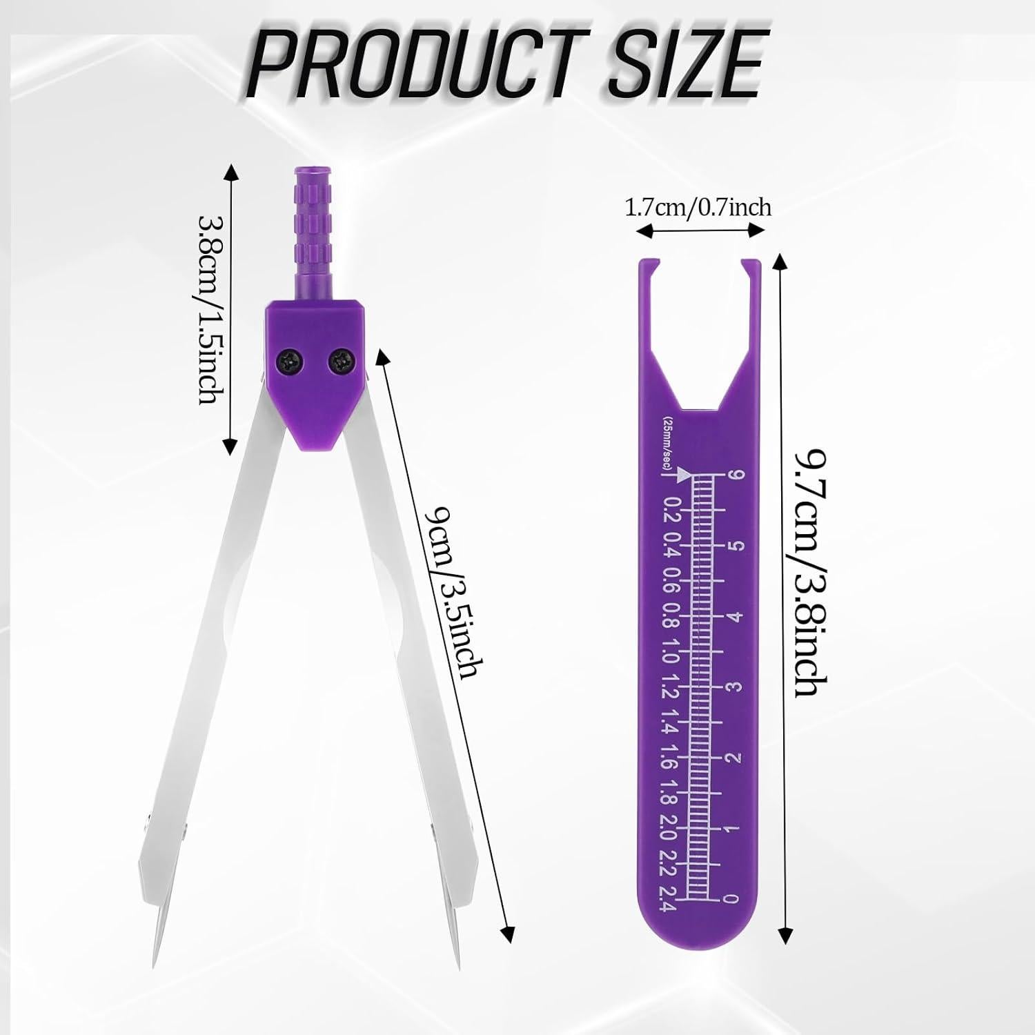 Calibrador EKG MOZEAT LENS 2 Piezas Color Púrpura