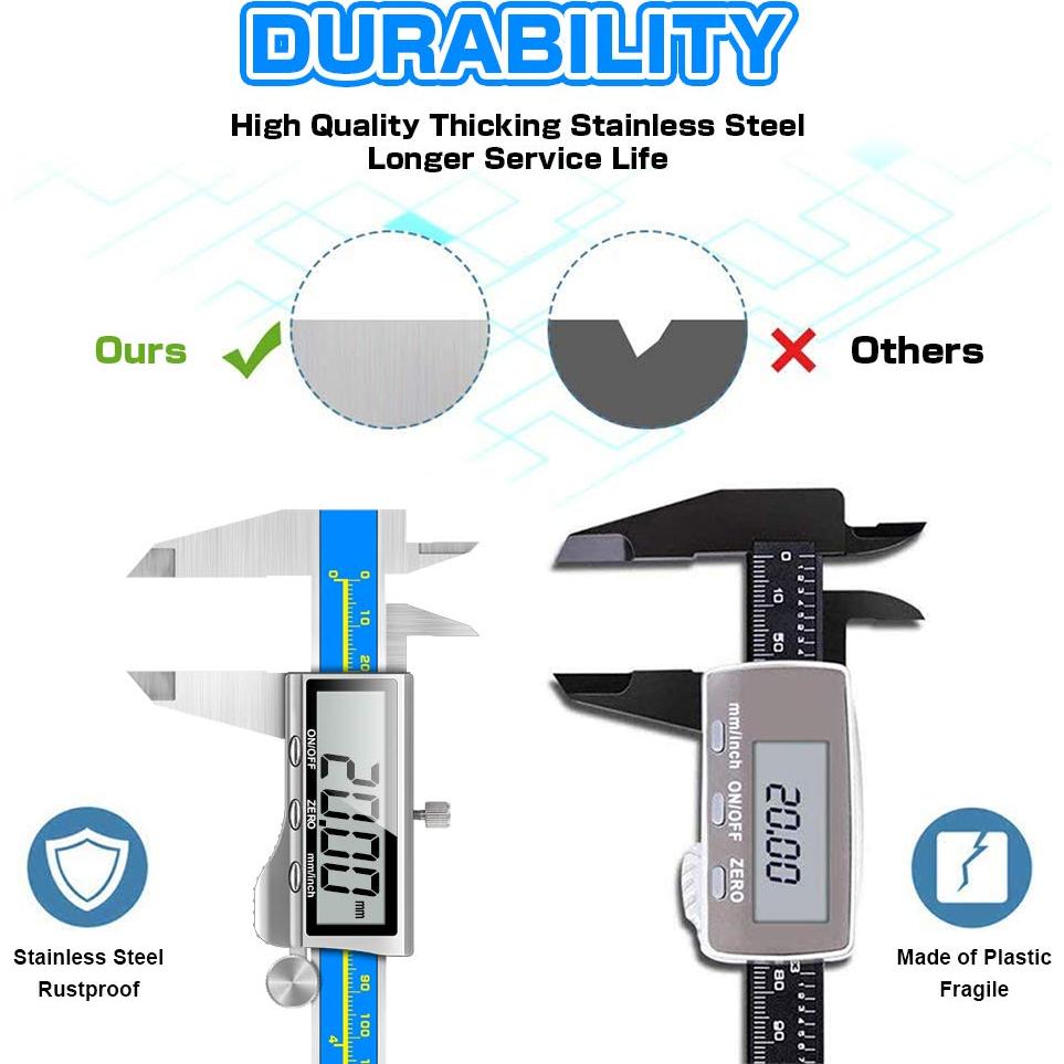 Calibrador Digital Qfun A-Industrial 0.001mm Precisión IP54