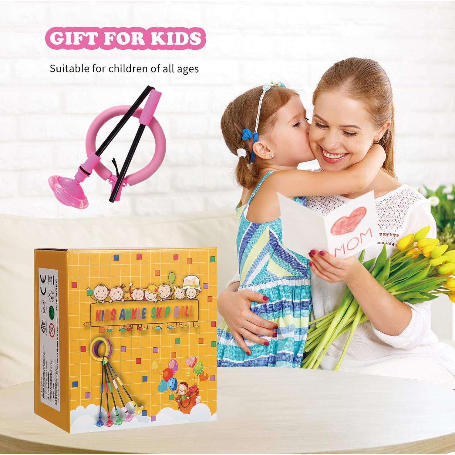 Anillo Saltarín LED ANKBOL Rosa para Ejercicio Infantil