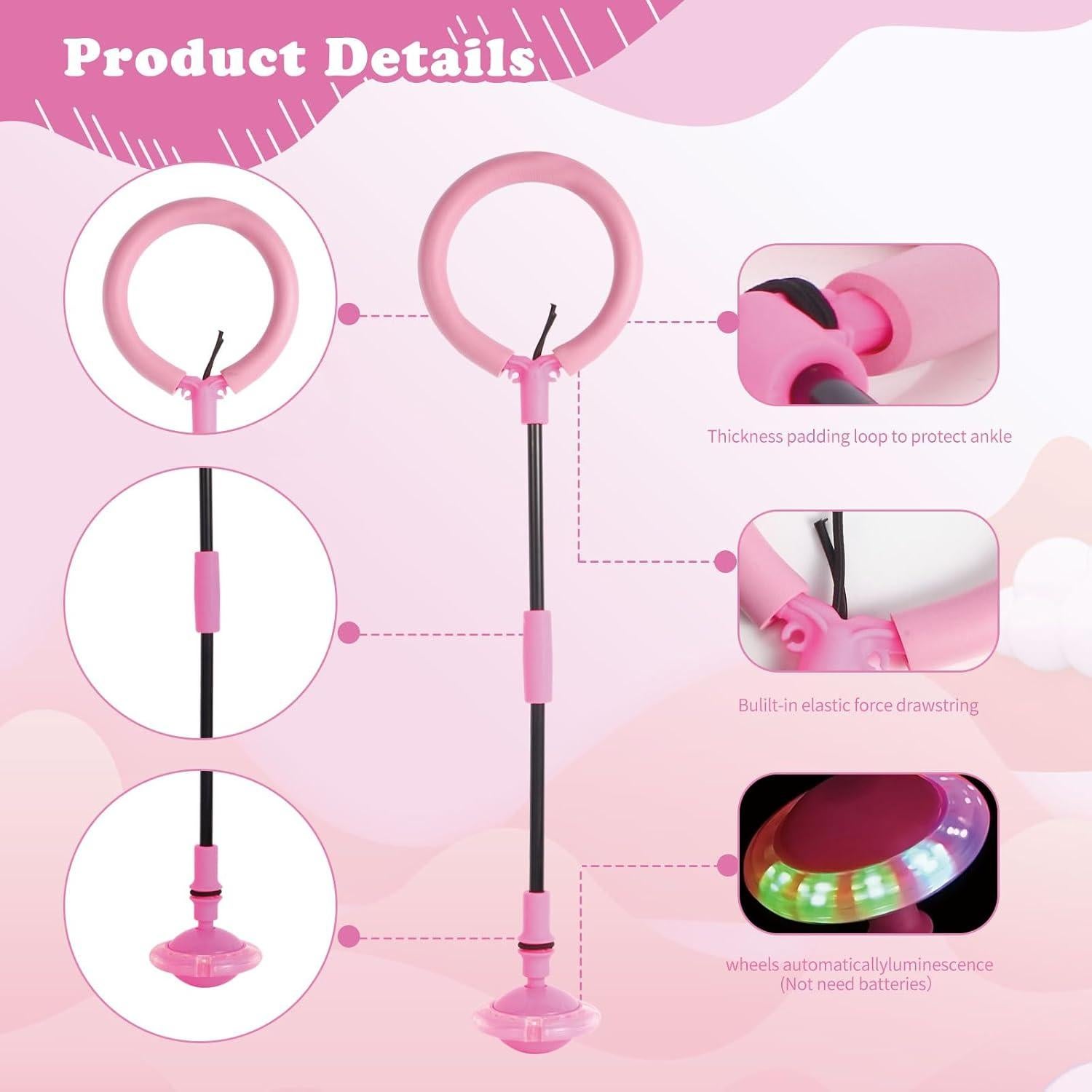 Anillo Saltarín LED ANKBOL Rosa para Ejercicio Infantil