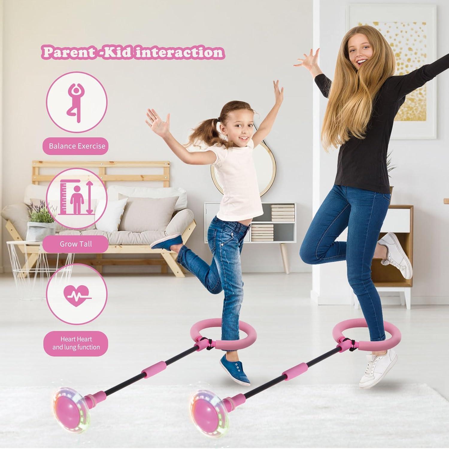 Anillo Saltarín LED ANKBOL Rosa para Ejercicio Infantil