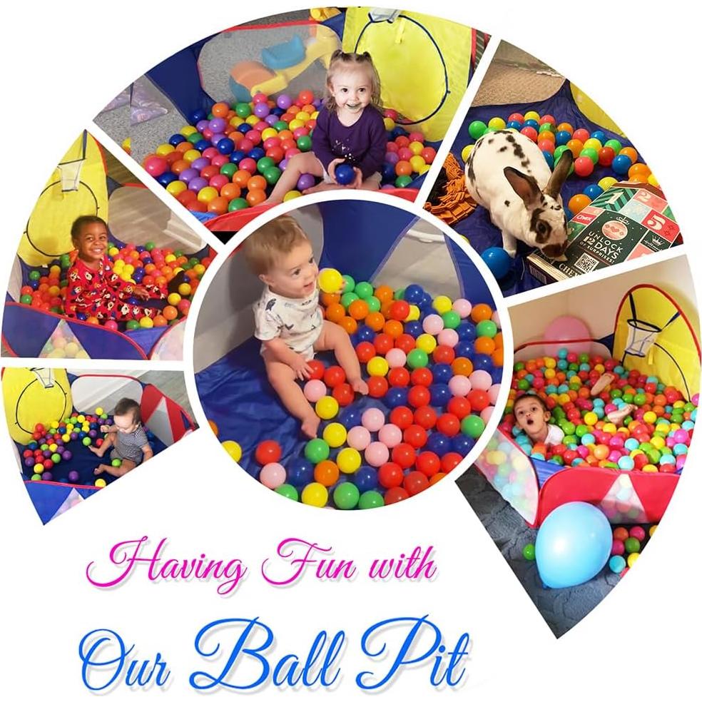 Parque de Pelotas Eocolz para Niños 120 cm con Canasta