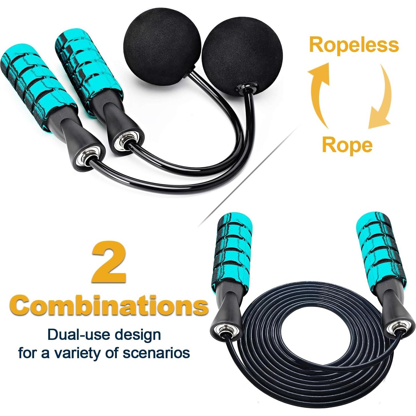 Cuerda de Salto 2 en 1 Coniflor - Sin Enredos y Ajustable