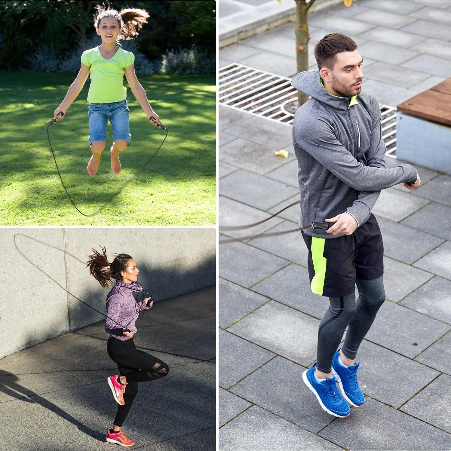 Cuerda de Salto 2 en 1 Coniflor - Sin Enredos y Ajustable