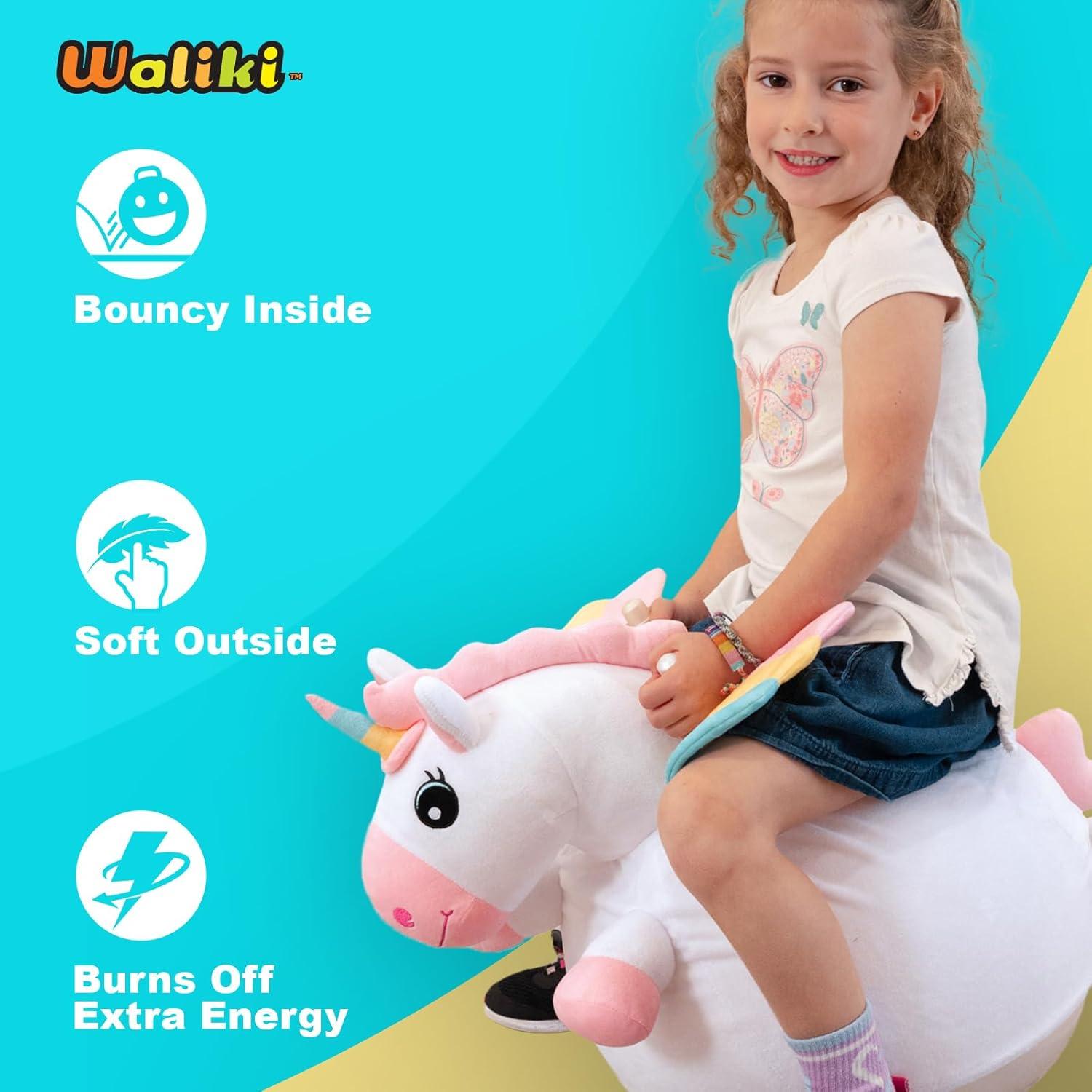 Balón Saltarín Unicornio WALIKI 45.72 cm para Niños 3-5 Años