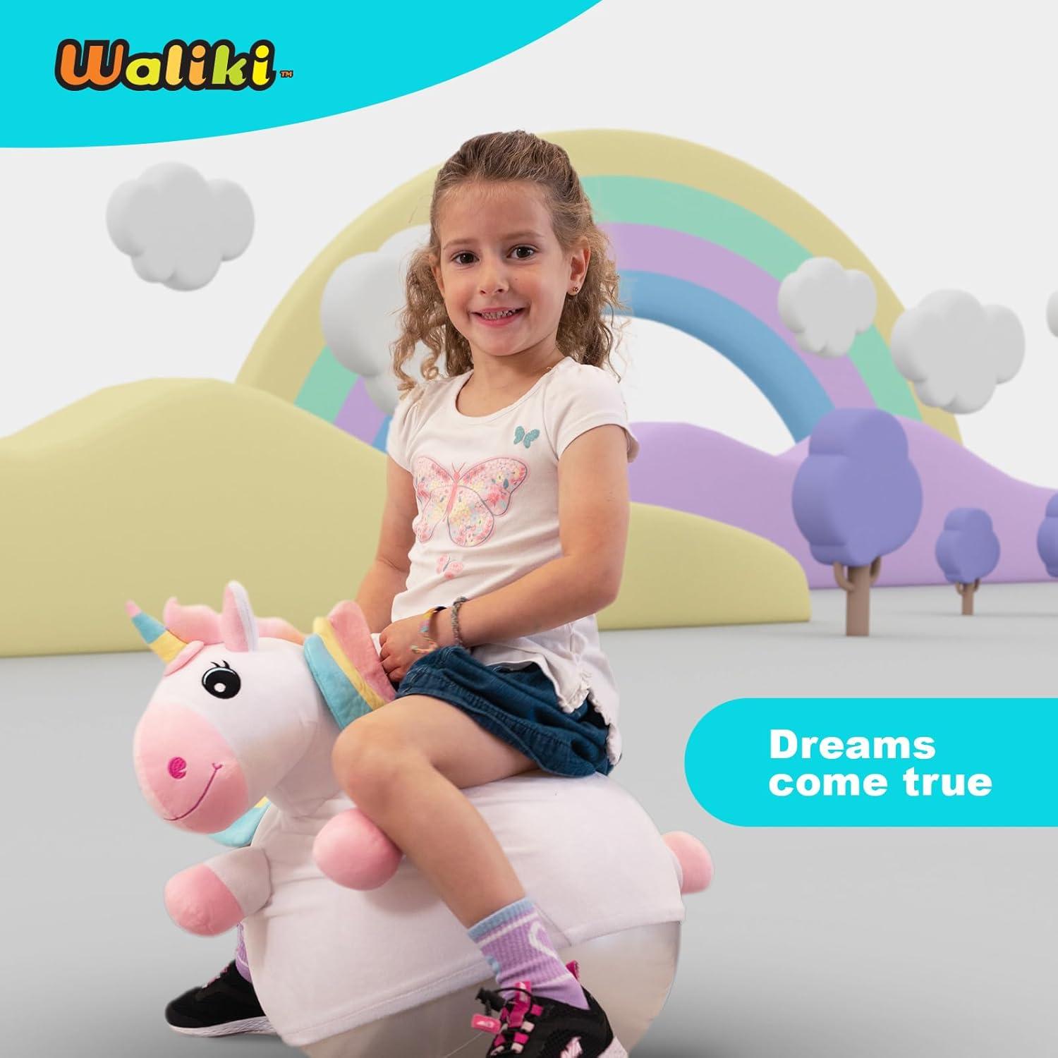 Balón Saltarín Unicornio WALIKI 45.72 cm para Niños 3-5 Años