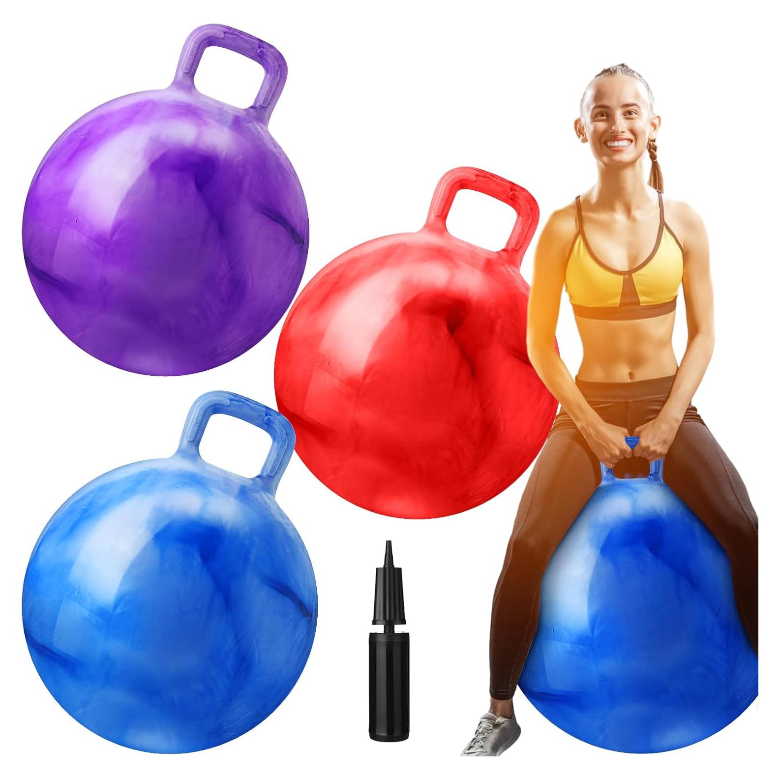 Libima 3 Pelotas Rebotadoras 63.5 cm con Mangos - Colores Vibrantes