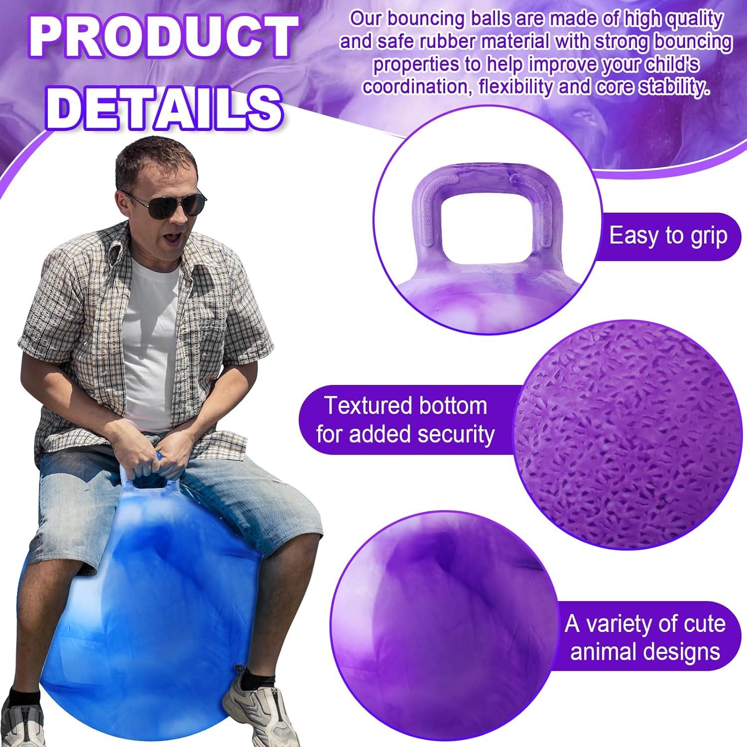 Libima 3 Pelotas Rebotadoras 63.5 cm con Mangos - Colores Vibrantes