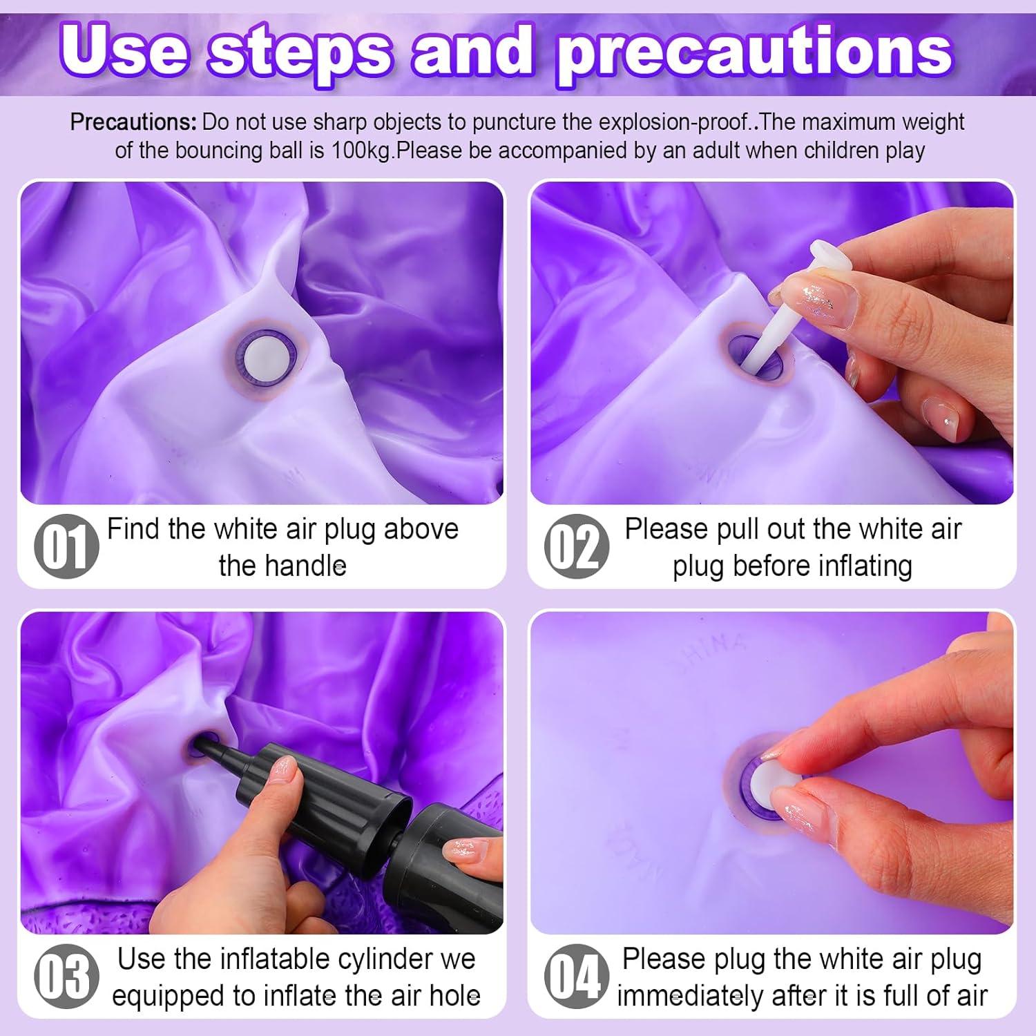 Libima 3 Pelotas Rebotadoras 63.5 cm con Mangos - Colores Vibrantes