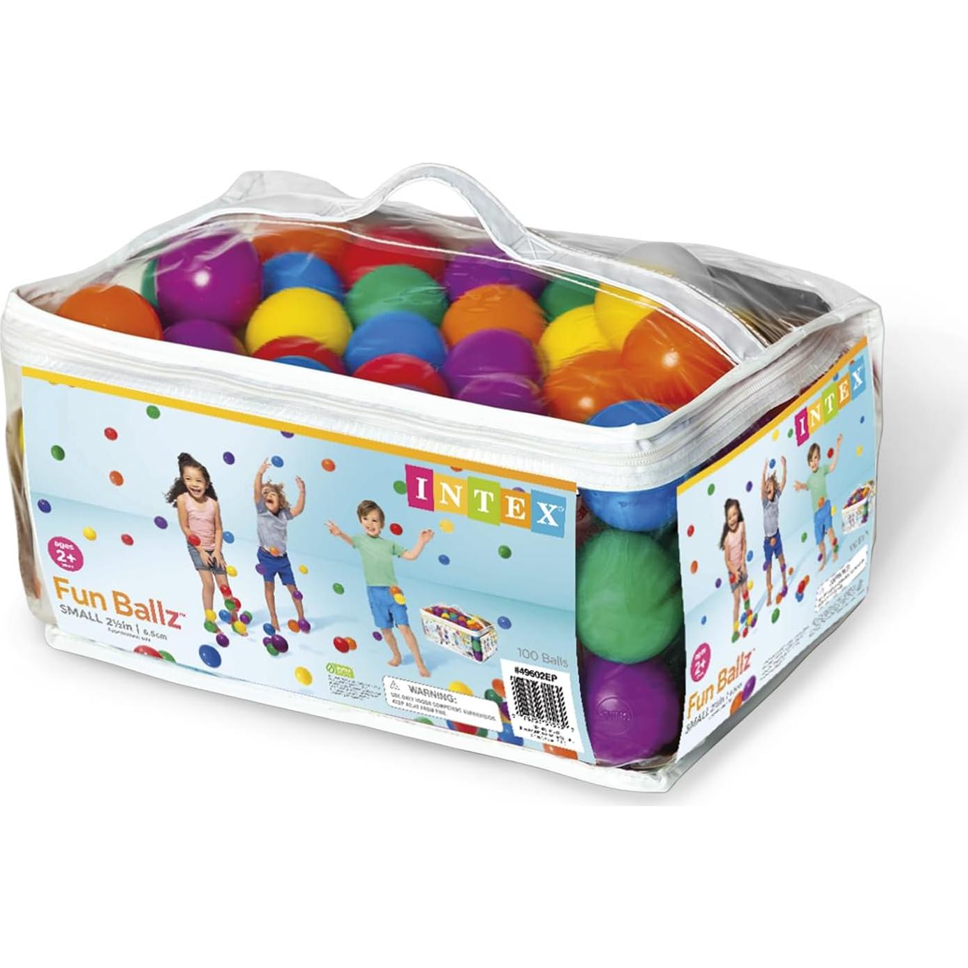 Set de 100 Pelotas de Colores Intex Fun Ballz 6.35 cm