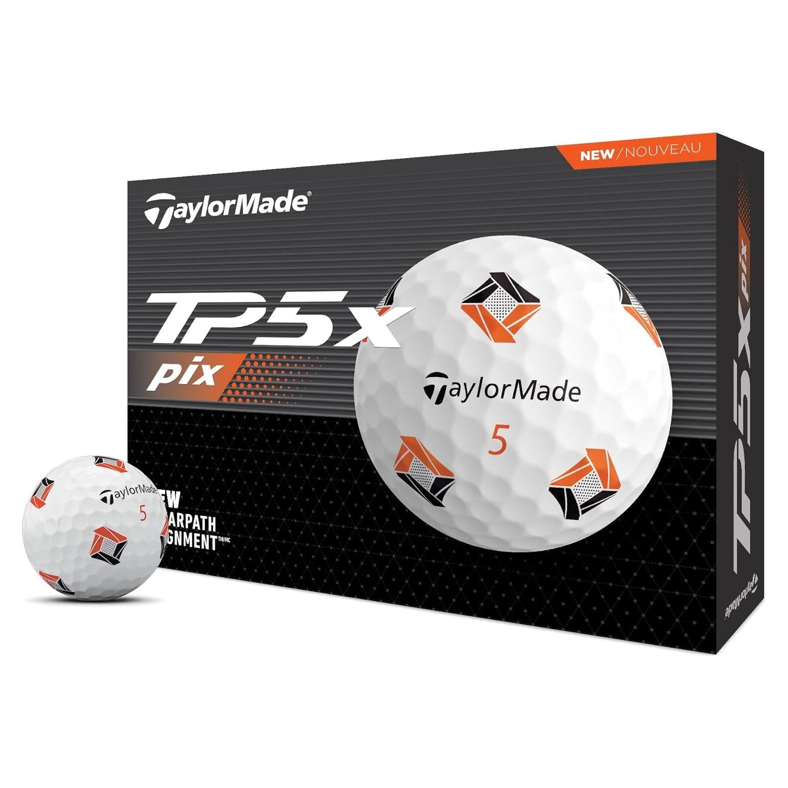 Pelotas de Golf TaylorMade TP5X 2024 - Multi-capa, 1 unidad