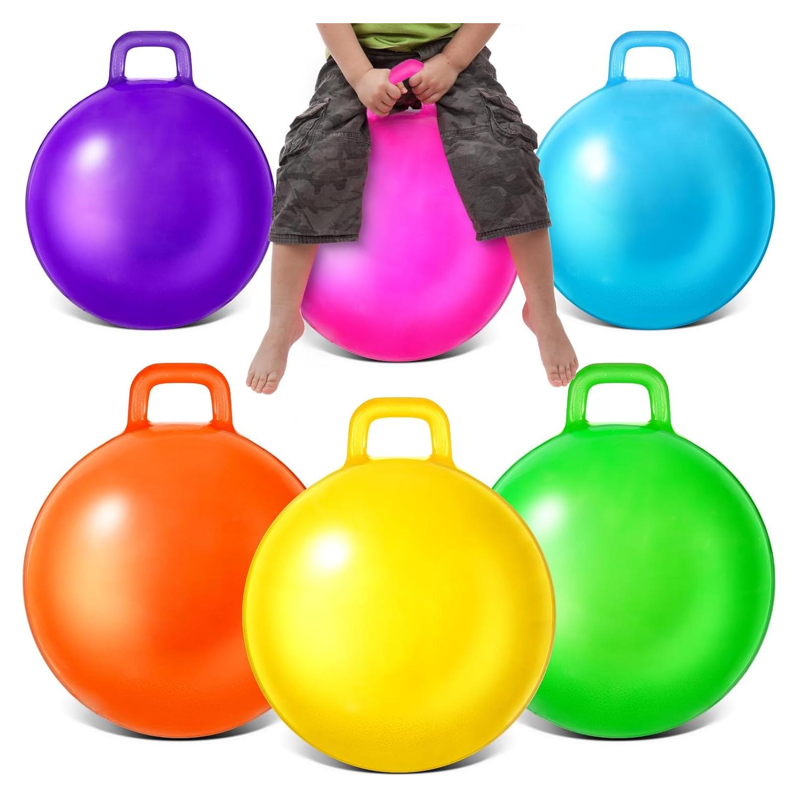 Pelotas Saltarinas con Mango Sratte - 6 Pcs, 45-55 cm, PVC