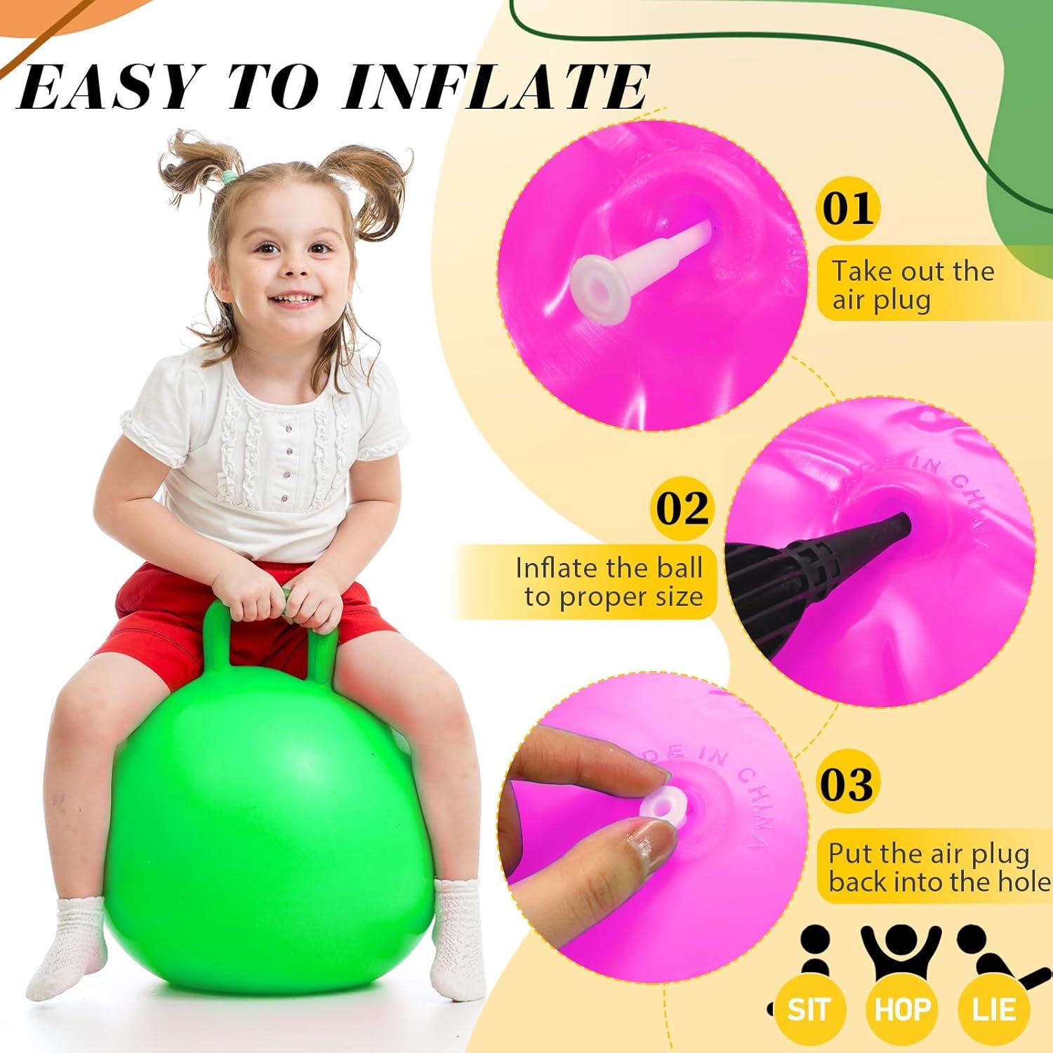 Pelotas Saltarinas con Mango Sratte - 6 Pcs, 45-55 cm, PVC