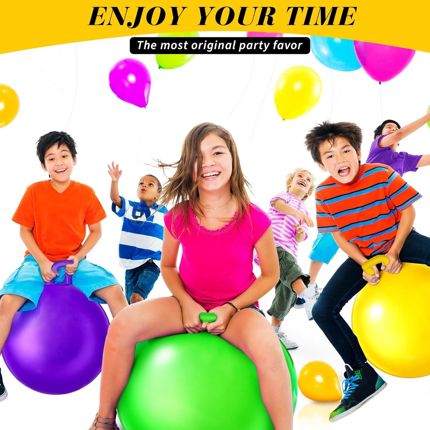 Pelotas Saltarinas con Mango Sratte - 6 Pcs, 45-55 cm, PVC