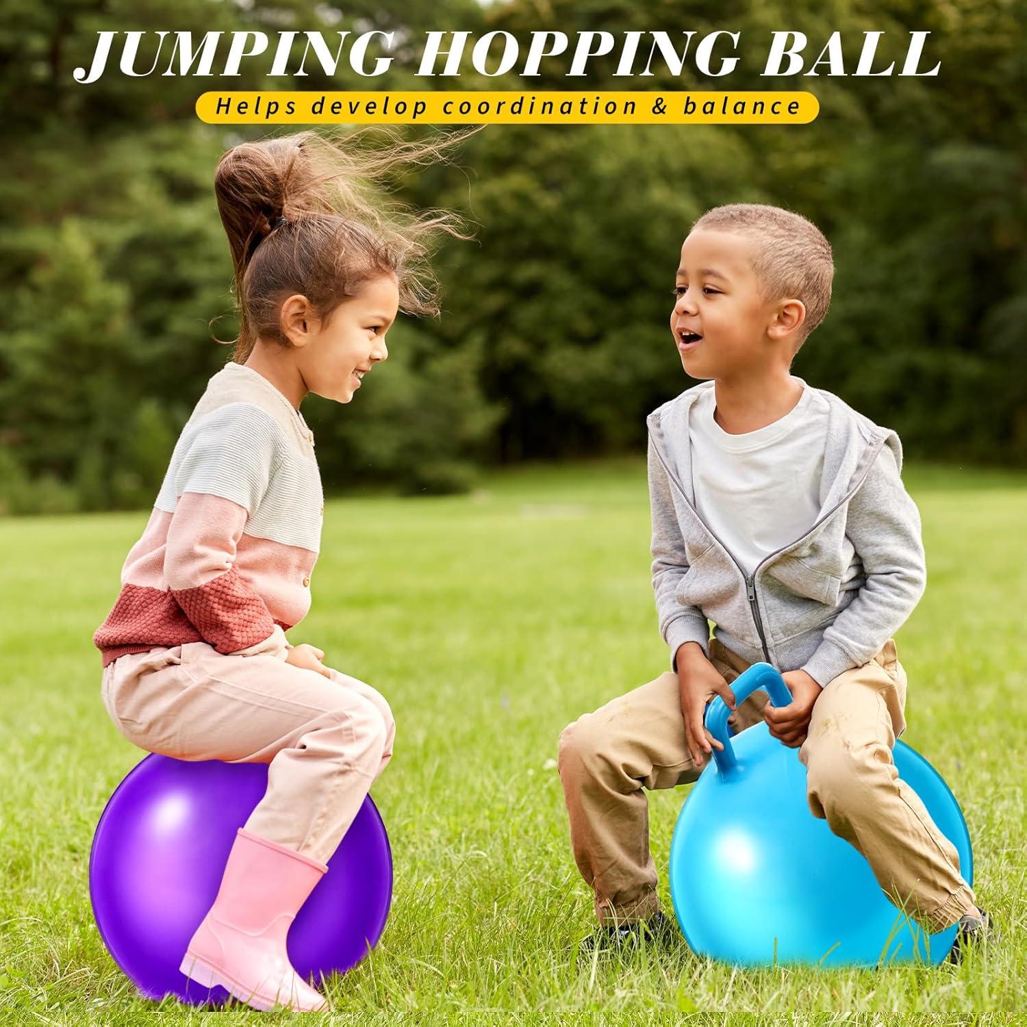 Pelotas Saltarinas con Mango Sratte - 6 Pcs, 45-55 cm, PVC