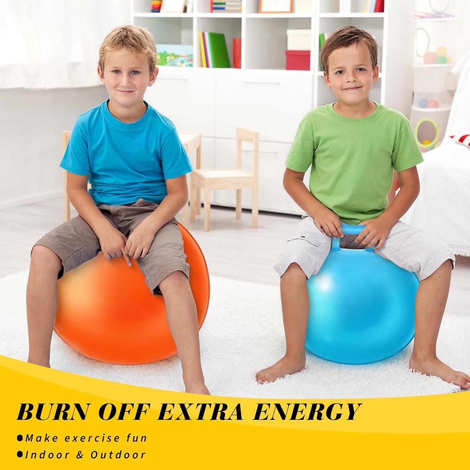 Pelotas Saltarinas con Mango Sratte - 6 Pcs, 45-55 cm, PVC