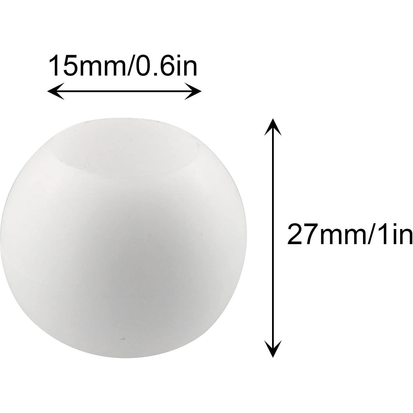 15 Bolas de Fin de Cuerda Bungee JCBIZ 27mm Plástico Blanco