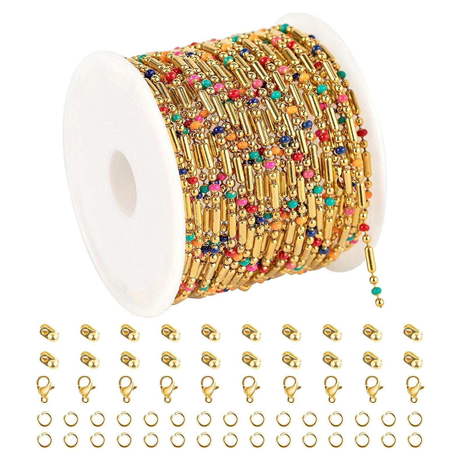 Cadena de Joyería 4 Metros UMAOKANG Acero Inoxidable Baño de Oro