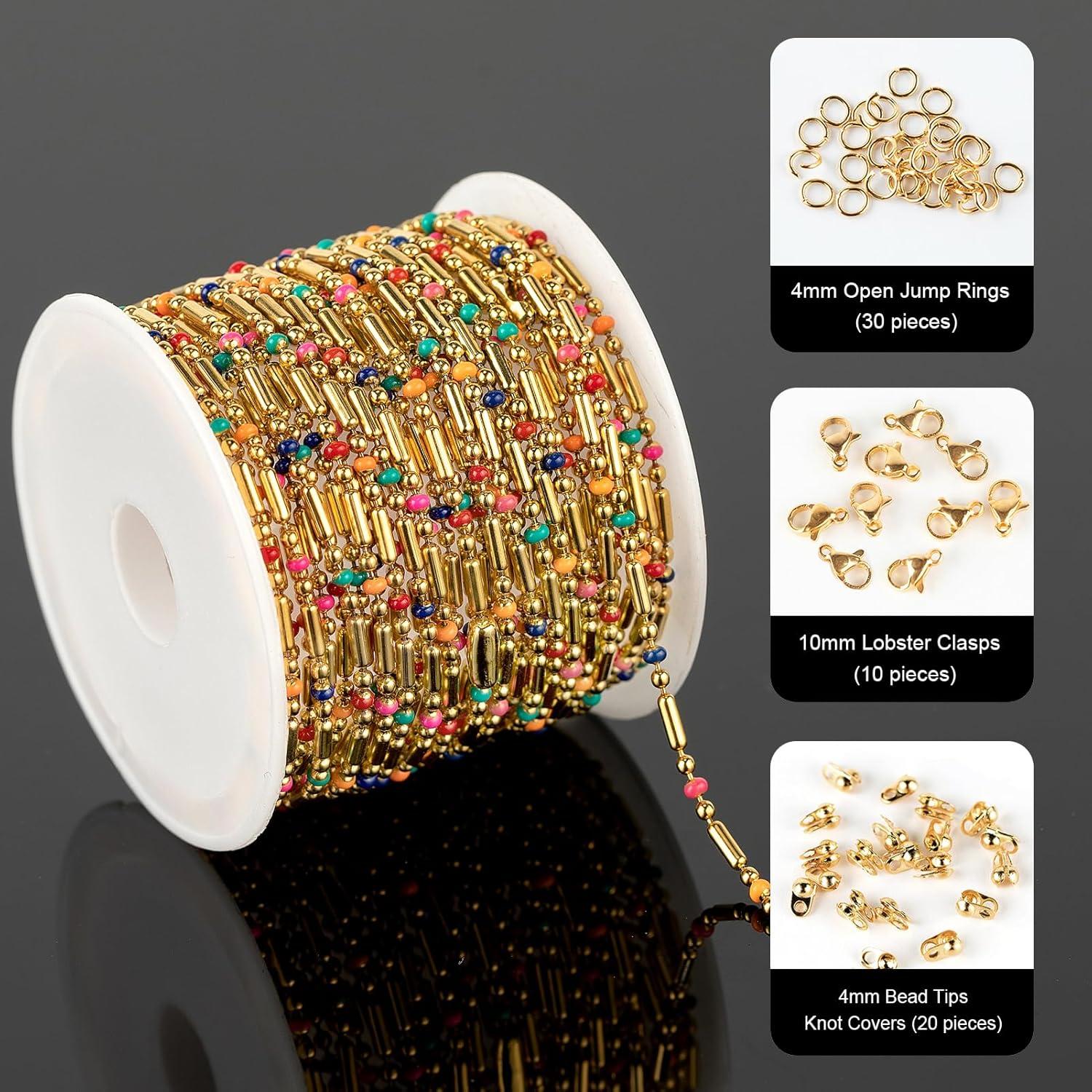 Cadena de Joyería 4 Metros UMAOKANG Acero Inoxidable Baño de Oro