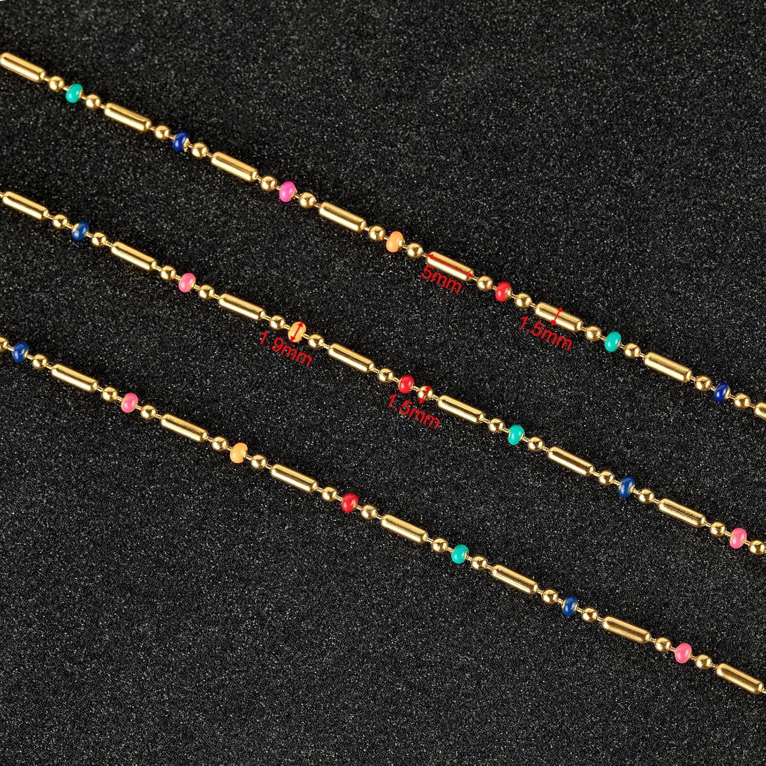 Cadena de Joyería 4 Metros UMAOKANG Acero Inoxidable Baño de Oro