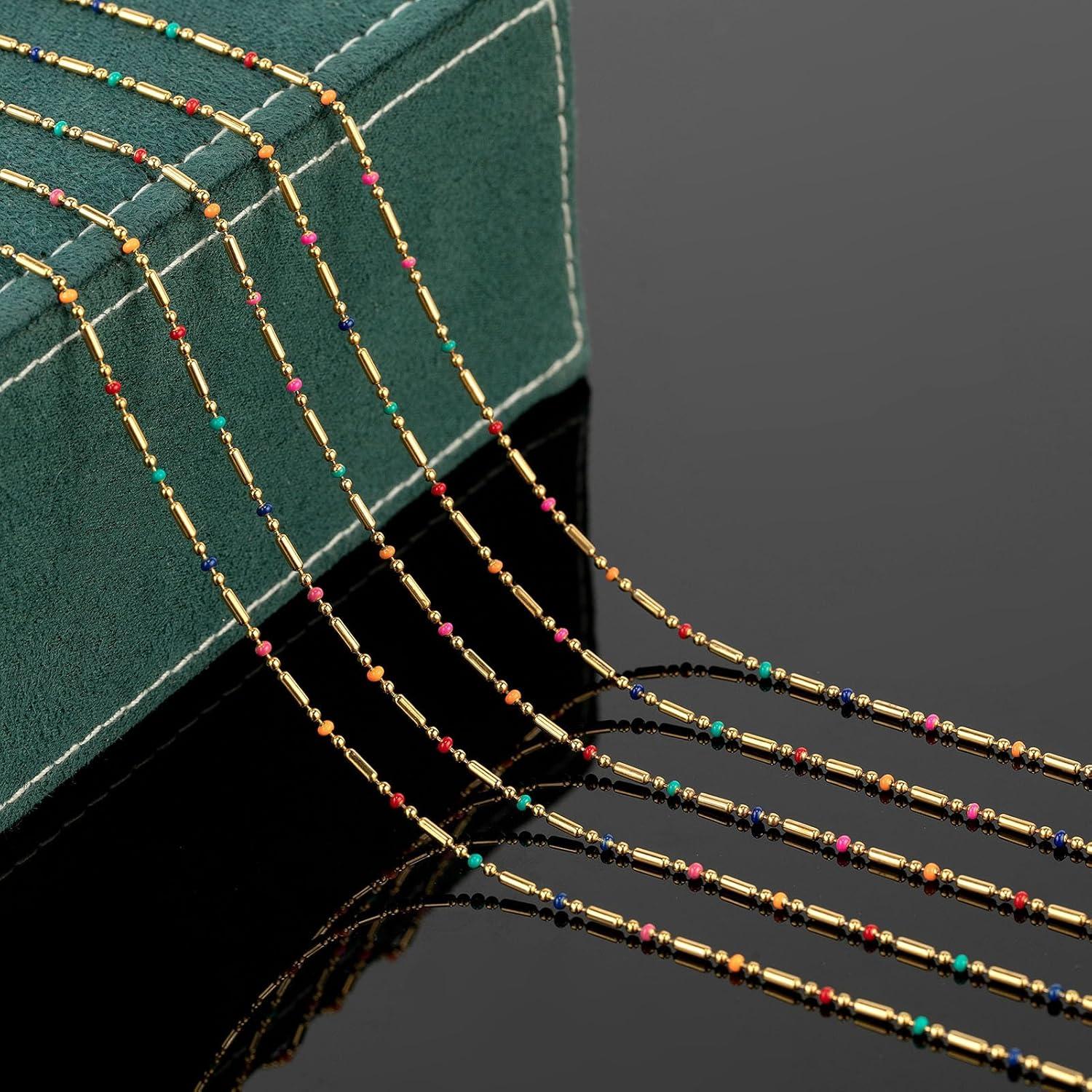 Cadena de Joyería 4 Metros UMAOKANG Acero Inoxidable Baño de Oro