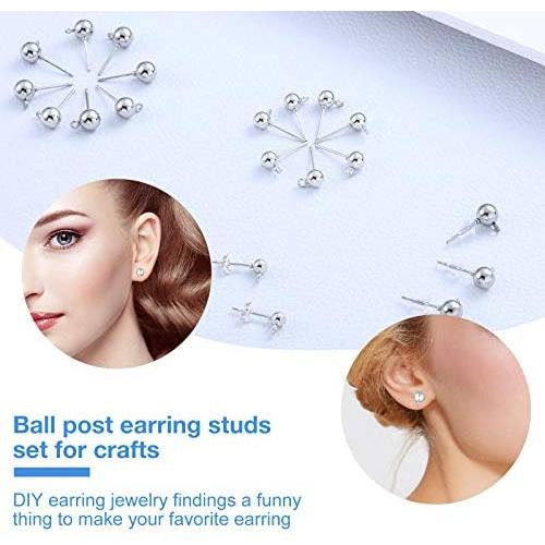 780 Piezas Studs de Pendientes Hicarer en Oro y Plata