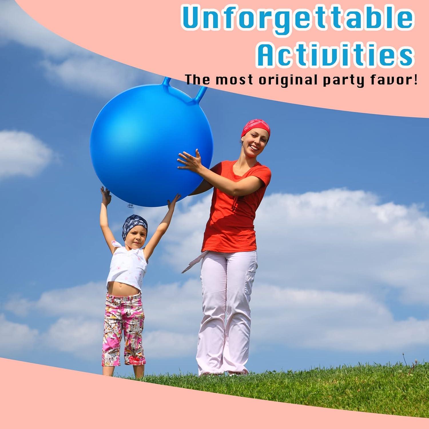 Pelotas Rebotadoras Lewtemi 3 Pcs 74 cm con Mango y Bomba