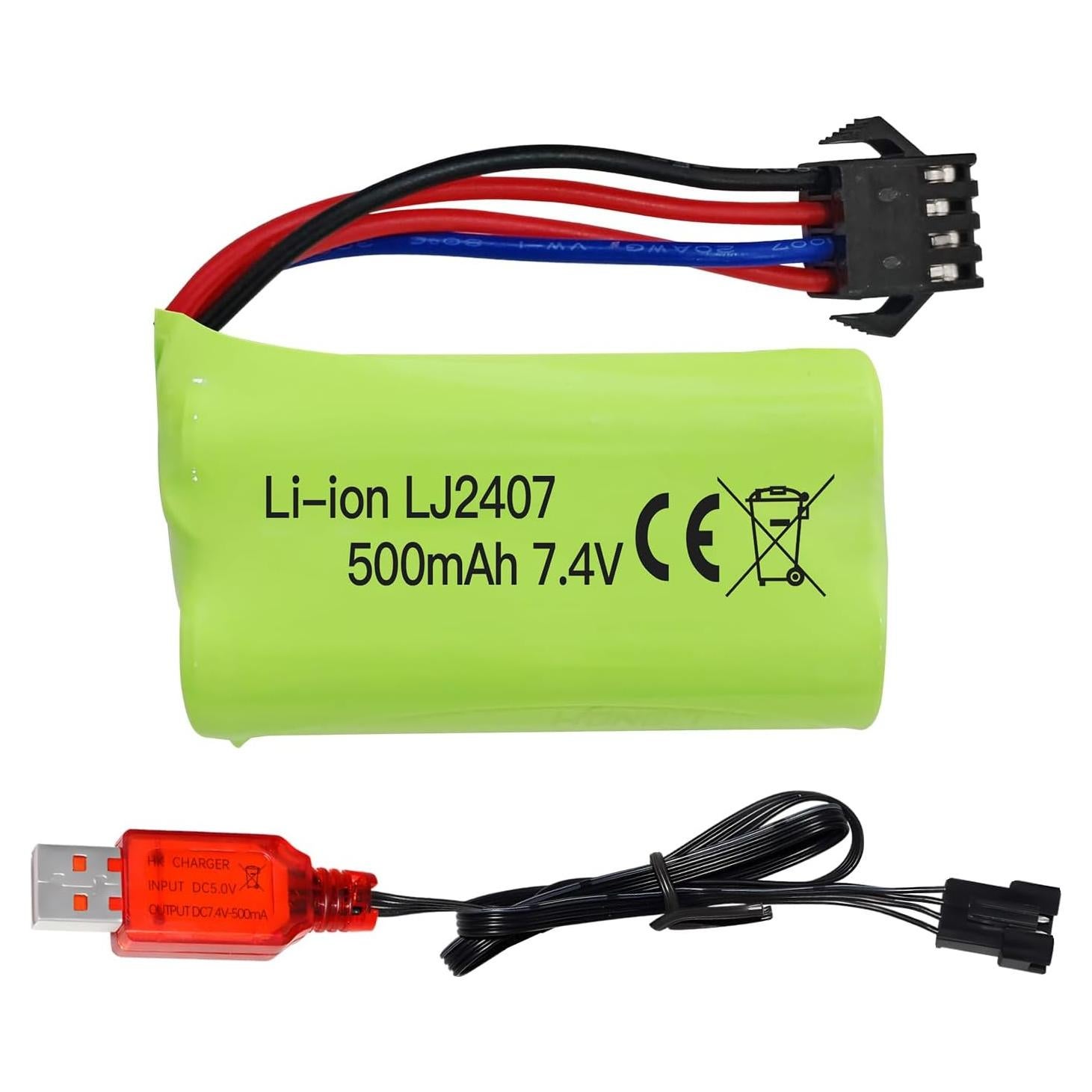 Batería de Litio 7.4V 500mAh Sea Jump para RC EC16 DE85