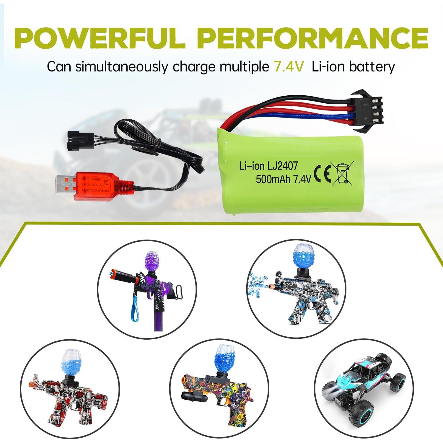 Batería de Litio 7.4V 500mAh Sea Jump para RC EC16 DE85