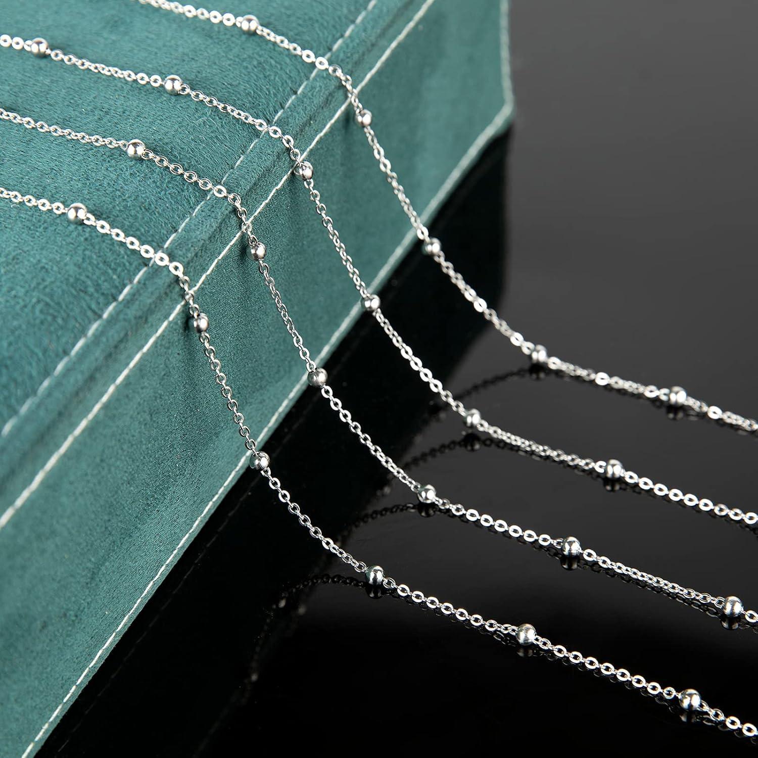 Cadena de Acero Inoxidable UMAOKANG 10m 4mm para Joyería DIY