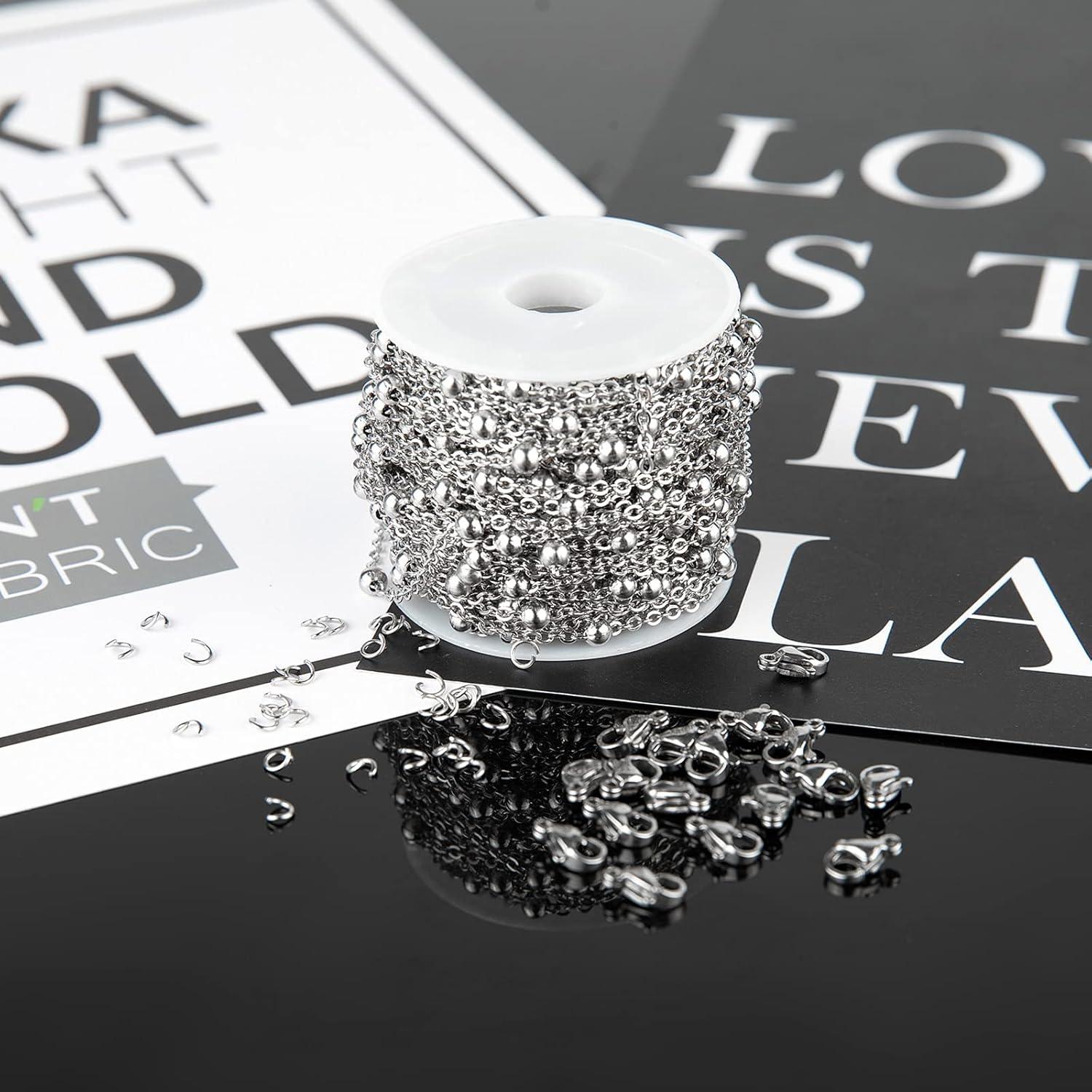 Cadena de Acero Inoxidable UMAOKANG 10m 4mm para Joyería DIY