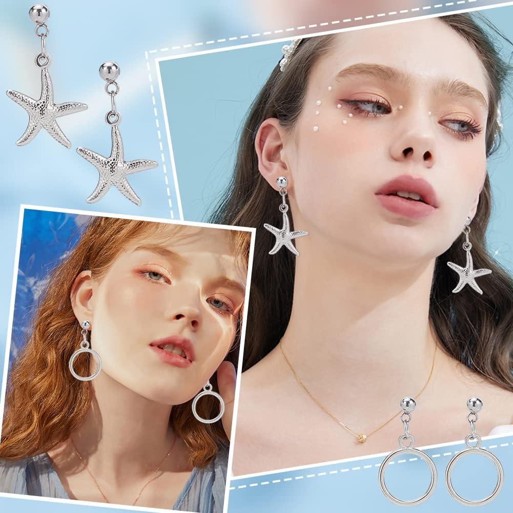 300 Piezas Studs de Pendientes de Bola PH PandaHall Acero Inoxidable