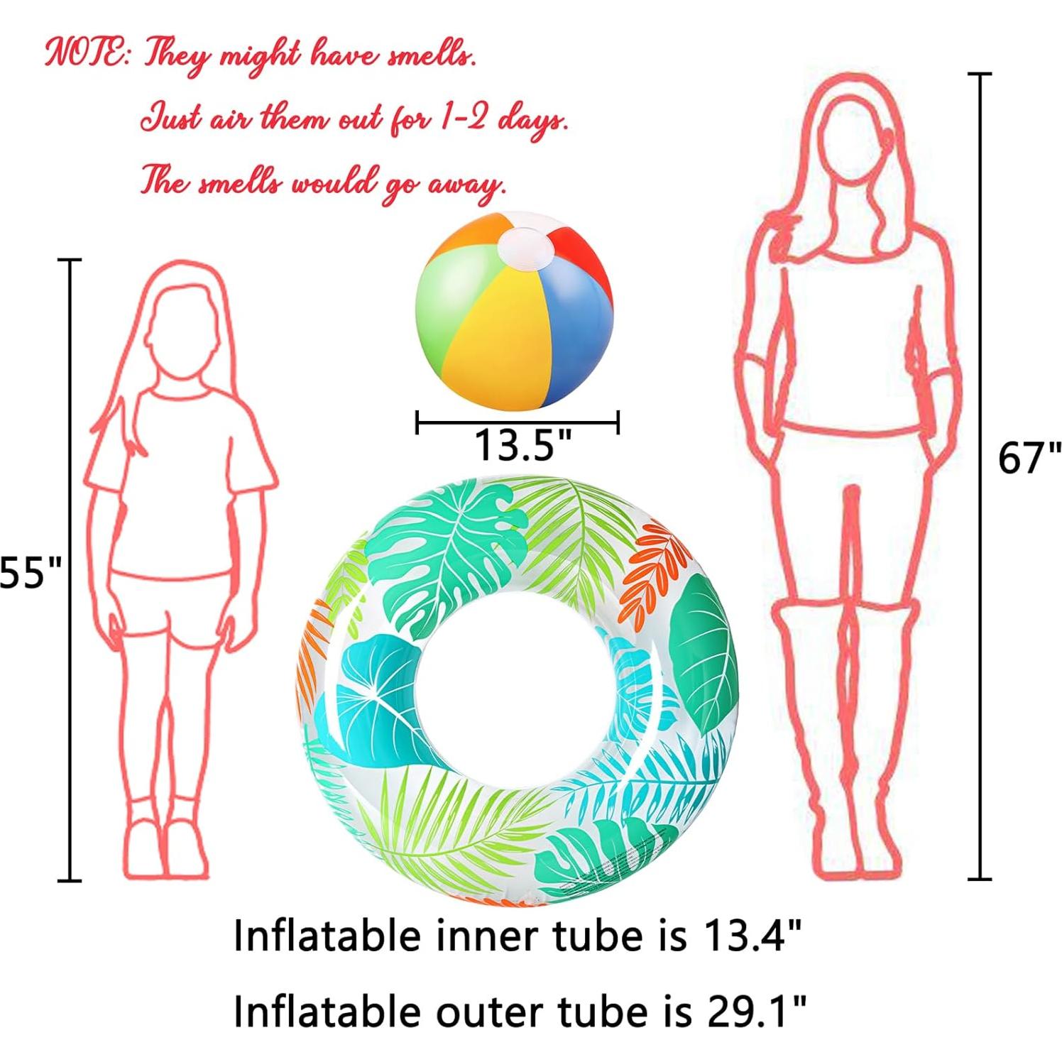 Conjunto de Flotadores de Piscina 90shine Luau 7PCS Multicolor