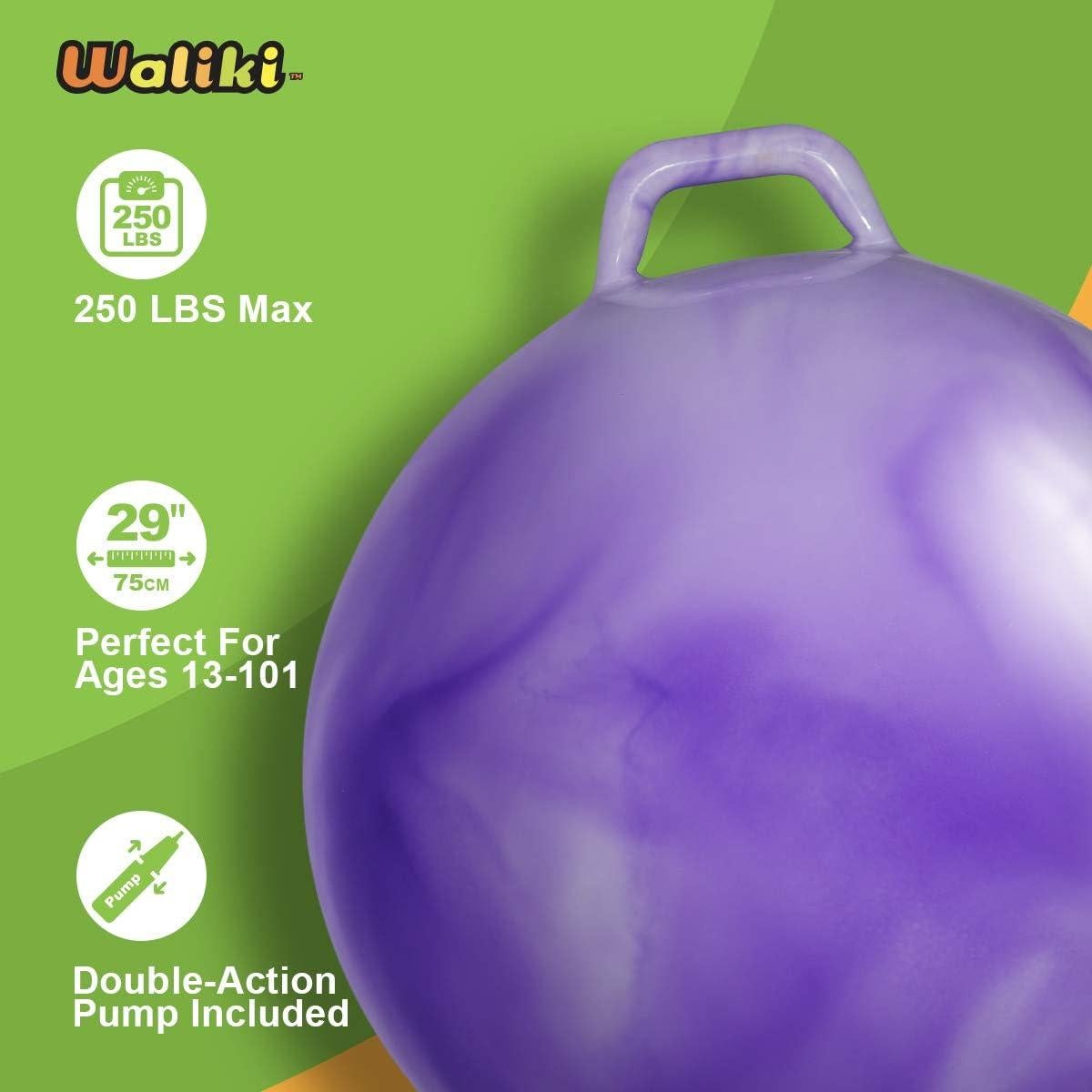 Bola Saltarina WALIKI Púrpura 75 cm para Niños y Terapia