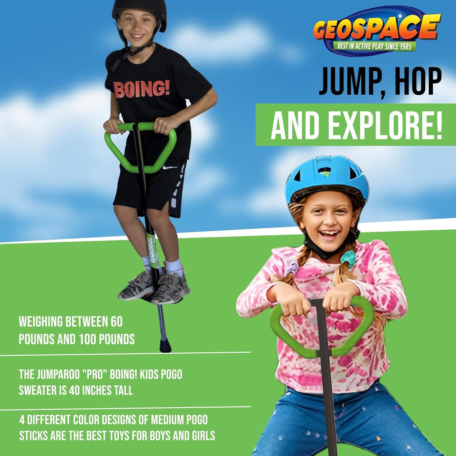 Pogo Stick Geospace Jumparoo Boing! PRO para Niños 27-45kg