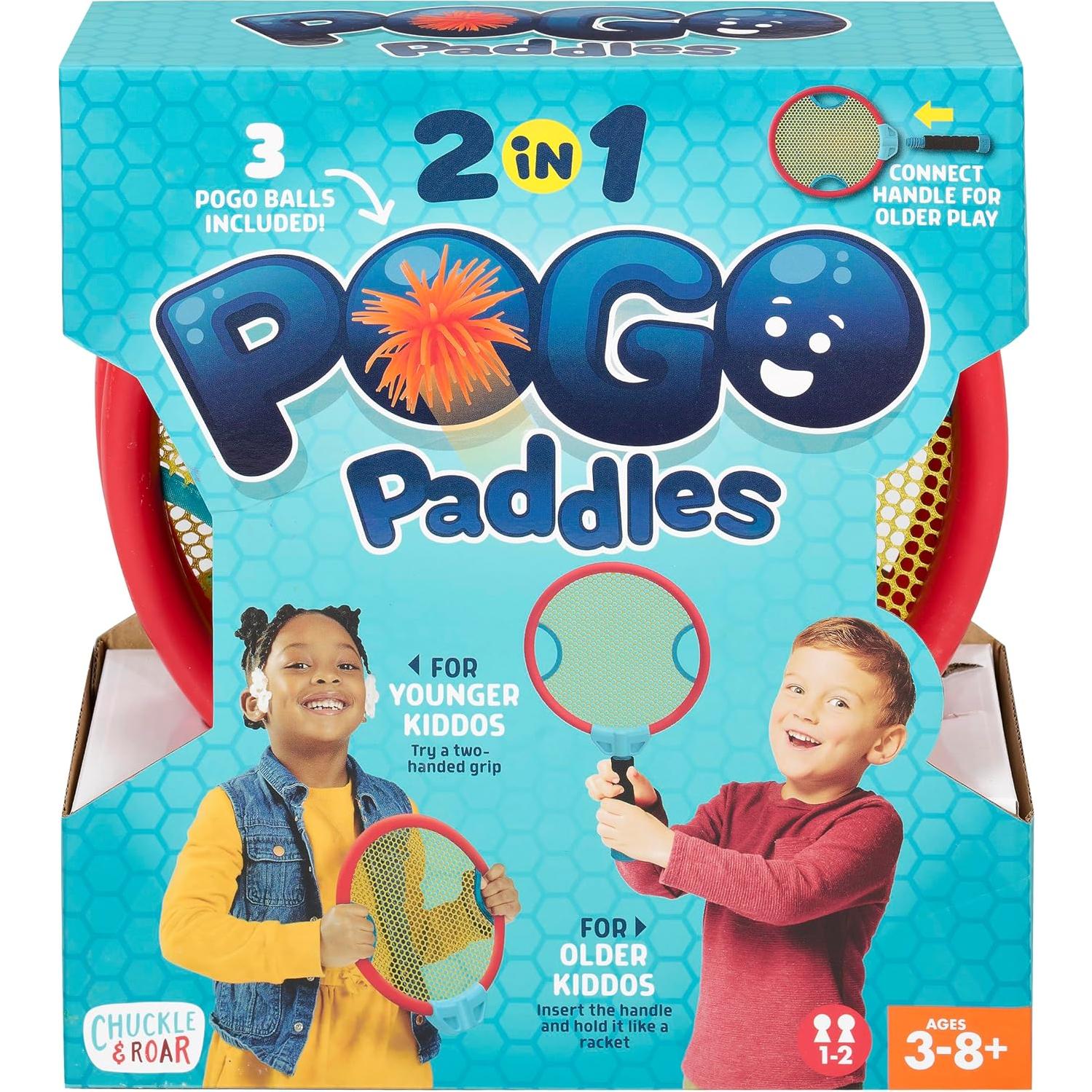 Juego de Voleibol al Aire Libre Chuckle & Roar - 2 Paddles POGO