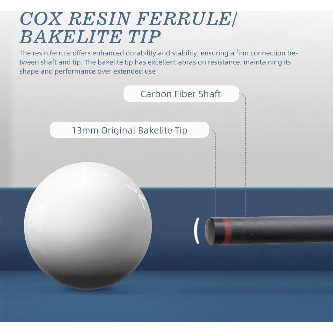 KONLLEN Cue de Rompimiento y Salto de Fibra de Carbono 147cm